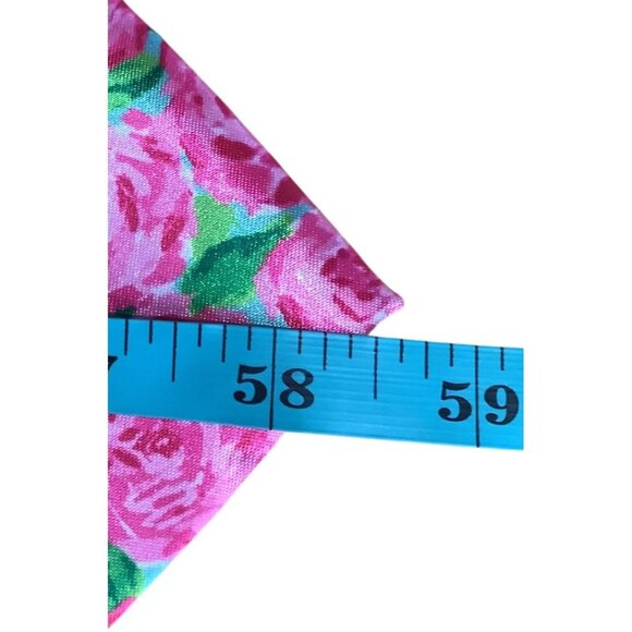 Floral Pink & Green Necktie With Rose Pattern - Picture 4 of 5